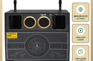 Loa Kéo Bình & Điện Nanomax Pro-555 Bass Đôi 40cm 2400w