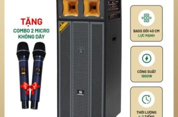 Loa Kéo Nanomax Pro-803c Bass Đôi 40cm 1800w