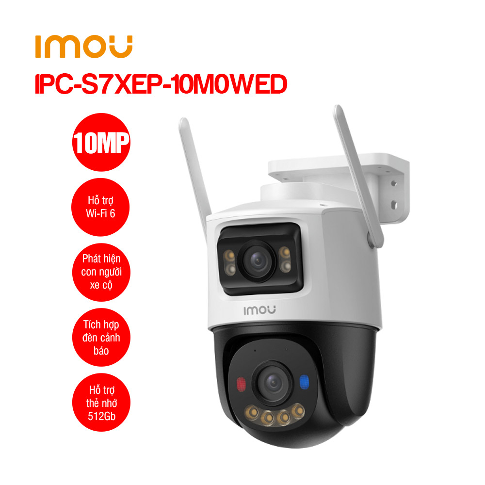 Camera 2 MẮT ngoài trời 10MP iMOU IPC-S7XEP-10M0WED - TẶNG THẺ 64G
